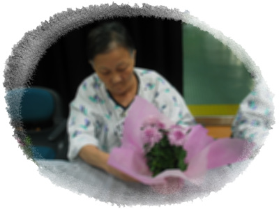 원예치료(국화화분 포장하기)